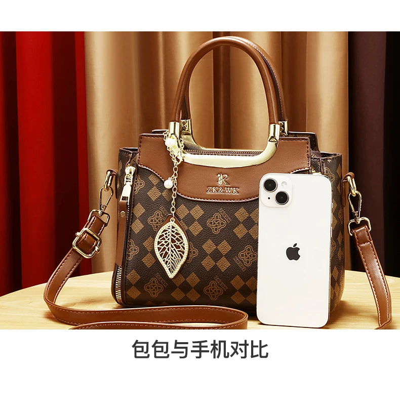 Noverlla™ Vintage PU Leather Crossbody Bag – Elegant Retro Shoulder Handbag for Women