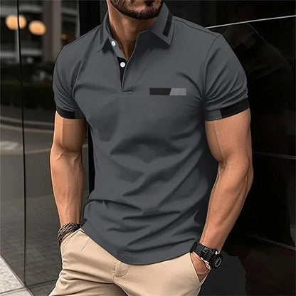 Men's Slim Fit Sports Polo Shirt – Casual Gym & Running Short Sleeve Performance T-Shirt