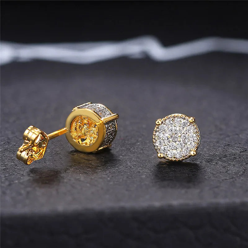 Noverlla™ Luxury Round CZ Stud Earrings | Sparkling Everyday Elegance