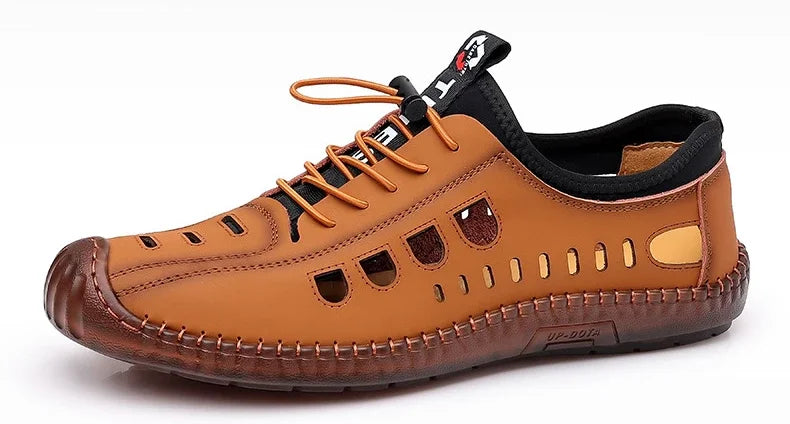 Noverlla™ Men's Leather Sandals – Breathable Non-Slip Summer Outdoor Shoes