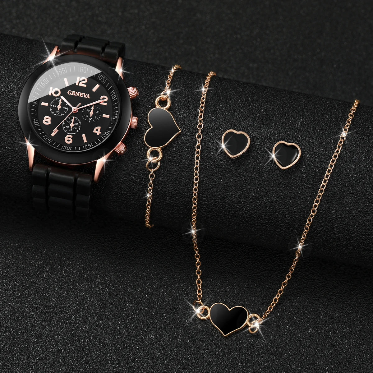 Noverlla™ Elegant 6-Piece Watch & Jewelry Set – The Perfect Gift for Her ✨