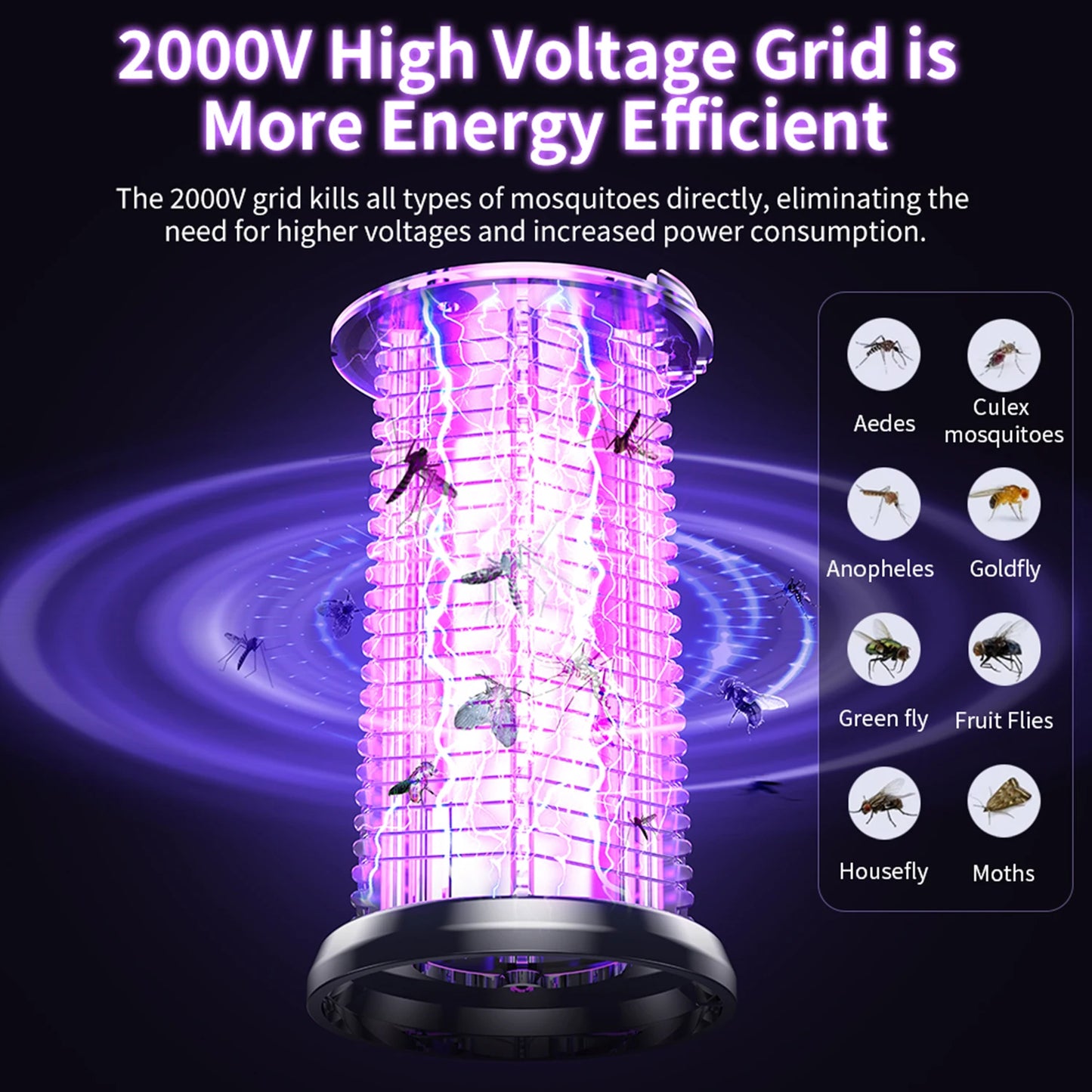 **Noverlla™ USB Rechargeable 2-in-1 Electric Mosquito Killer Lamp – Portable Indoor & Outdoor Bug Zapper**