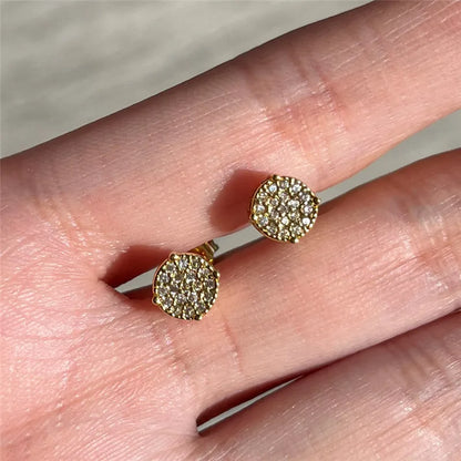Noverlla™ Luxury Round CZ Stud Earrings | Sparkling Everyday Elegance