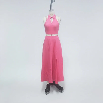 Noverlla™ Women's Halter Crop Top & Maxi Skirt Set – Elegant Two-Piece Outfit