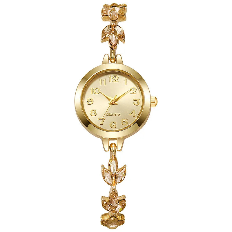 Elegant Women’s Quartz Watch – Luxury Rhinestone Bracelet Watch Gift