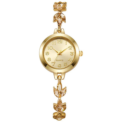 Elegant Women’s Quartz Watch – Luxury Rhinestone Bracelet Watch Gift