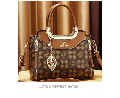 Noverlla™ Vintage PU Leather Crossbody Bag – Elegant Retro Shoulder Handbag for Women