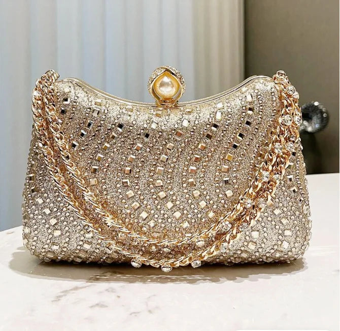 Noverlla™ Rhinestone Evening Clutch – Luxury Party & Wedding Shoulder Bag