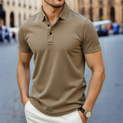 Noverlla™ Modern Casual Polo Shirt – Lightweight Breathable Summer Top for Men