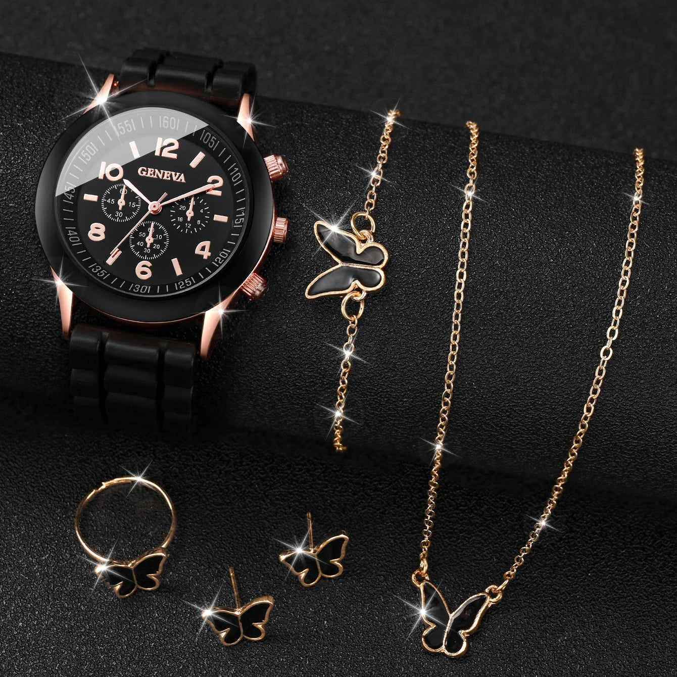 Noverlla™ Elegant 6-Piece Watch & Jewelry Set – The Perfect Gift for Her ✨