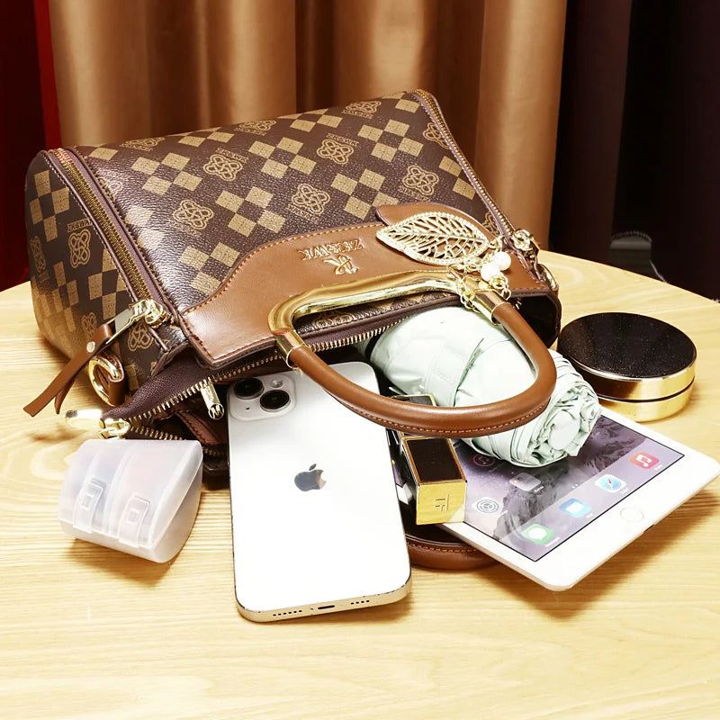 Noverlla™ Vintage PU Leather Crossbody Bag – Elegant Retro Shoulder Handbag for Women