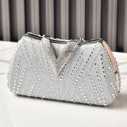 Diamond Rhinestone Shoulder & Crossbody Bag – Women Luxury Wedding Handbag