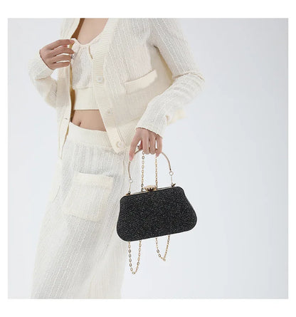 Luxury Glitter Clutch Bag for Women – Evening Party & Wedding Handbag with Chain