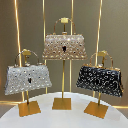 Noverlla Crystal Rhinestone Handbag – Elegant Chain Shoulder & Evening Bag