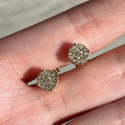 Noverlla™ Luxury Round CZ Stud Earrings | Sparkling Everyday Elegance
