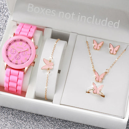 Noverlla™ Elegant 6-Piece Watch & Jewelry Set – The Perfect Gift for Her ✨