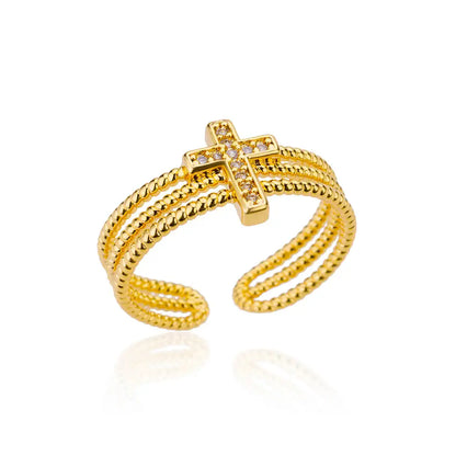 Noverlla™ Luxury Gold Stainless Steel Ring | Timeless Elegance for Women