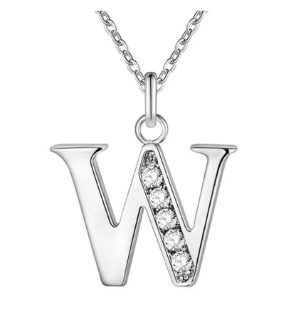 Noverlla 925 Sterling Silver Initial Necklace – Zircon Zirconia Pendant for Women
