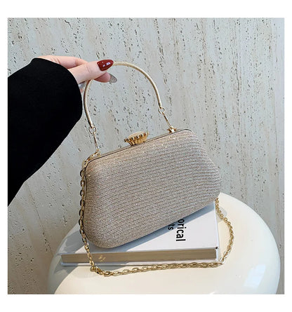 Luxury Glitter Clutch Bag for Women – Evening Party & Wedding Handbag with Chain