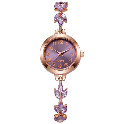 Elegant Women’s Quartz Watch – Luxury Rhinestone Bracelet Watch Gift