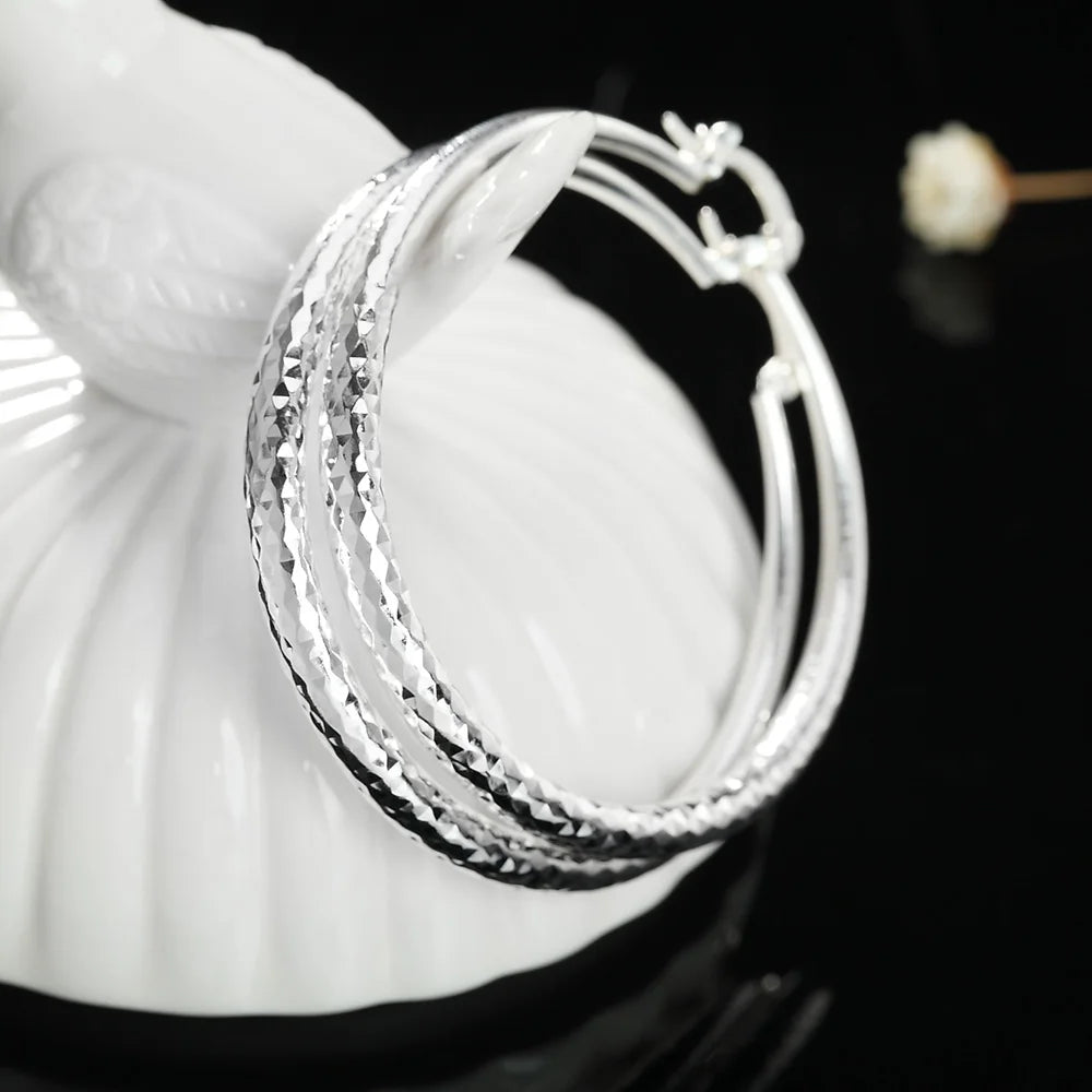 Noverlla™ Luxury 925 Sterling Silver Hoop Earrings | Timeless Everyday Elegance