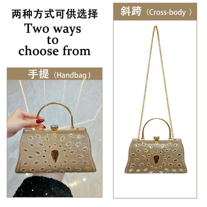 Noverlla Crystal Rhinestone Handbag – Elegant Chain Shoulder & Evening Bag