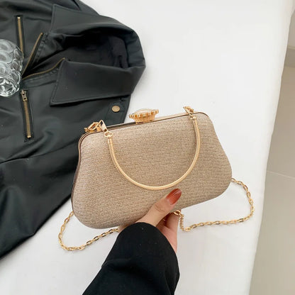 Luxury Glitter Clutch Bag for Women – Evening Party & Wedding Handbag with Chain