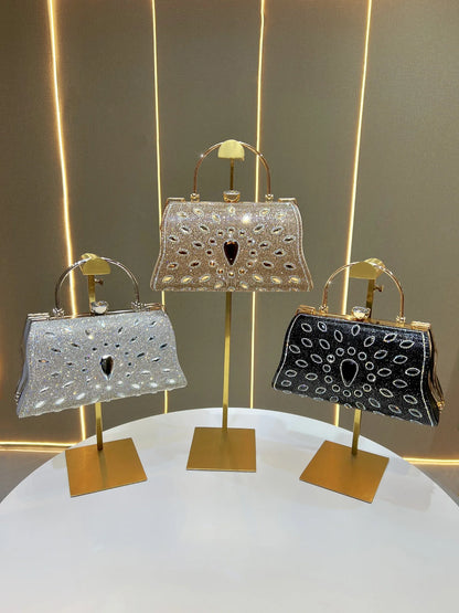 Noverlla Crystal Rhinestone Handbag – Elegant Chain Shoulder & Evening Bag