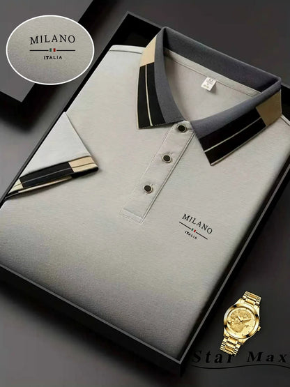 Men’s Luxury Horse Embroidery Polo Shirt – Milan Style Summer Casual Business T-Shirt