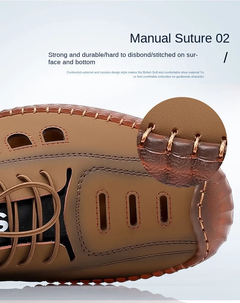Noverlla™ Men's Leather Sandals – Breathable Non-Slip Summer Outdoor Shoes
