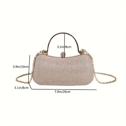 Noverlla Rhinestone Evening Clutch – Luxury Mini Chain Party Bag