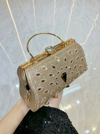 Noverlla Crystal Rhinestone Handbag – Elegant Chain Shoulder & Evening Bag
