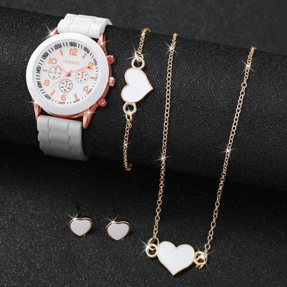 Noverlla™ Elegant 6-Piece Watch & Jewelry Set – The Perfect Gift for Her ✨