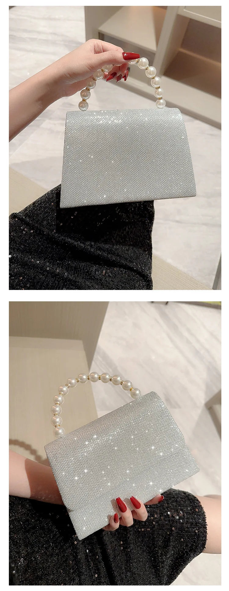 Elegant Sequined Chain Evening Bag – Women’s Party Handbag